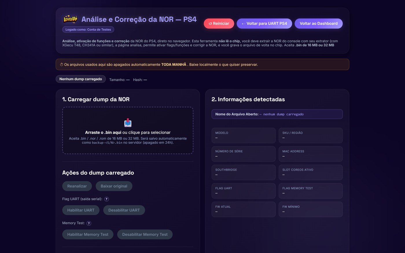 Análise e correção da NOR do PS4